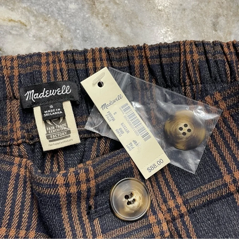 NWT Madewell Plaid Double-Breasted Mini Skirt in Vintage Blazer Plaid Size Small